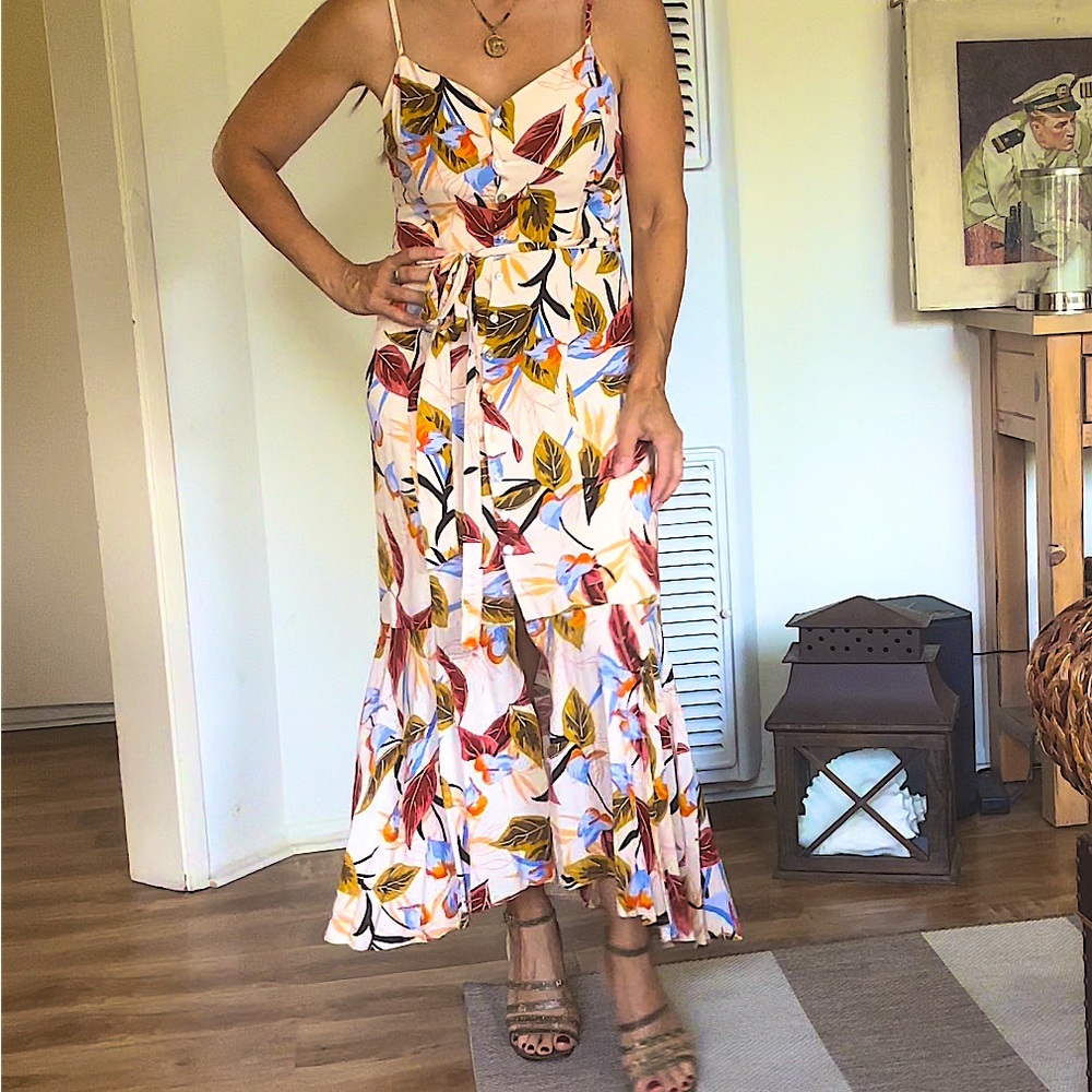 L*Space new never worn sz S wrap dress. Tie belt. Leather belt not included.